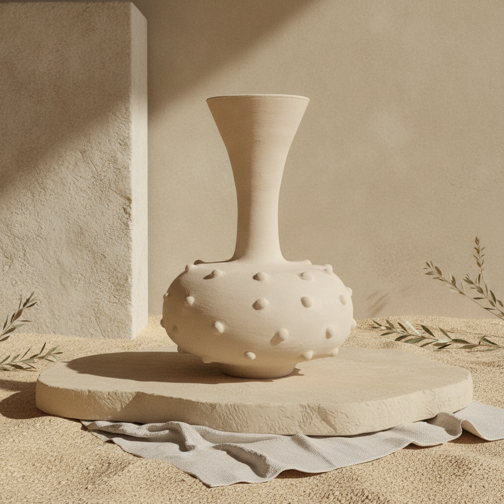 Vaso terracota artesanal  EXC 20, handmade em Portugal.  Decoração wabi-sabi, farmhouse, Japandi, minimalista, mediterrânica, cottagecore e moderno. Design de interiores sustentável; design biofílico. Decoração orgânica;