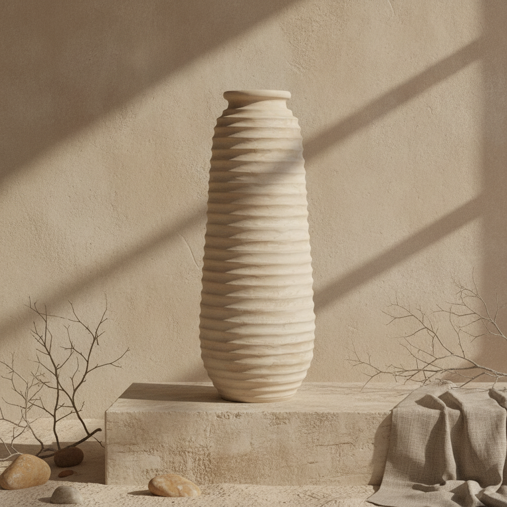 Vaso terracota artesanal  EXC 23, handmade em Portugal. Design de interiores sustentável; design biofílico.   Decoração orgânica; Decoração wabi-sabi, farmhouse, Japandi, minimalista, mediterrânica, cottagecore e moderno.
