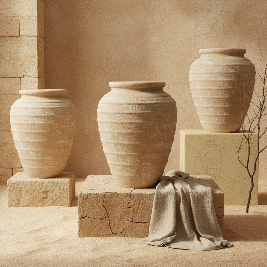 Vaso terracota artesanal Marua O, MADE IN Portugal. Vaso de barrro grande. Decoração orgânica; Estilo wabi-sabi, minimalista, rústico, mediterrânico, moderno e outras. Decoração sustentável e design de interiores; design biofílico;