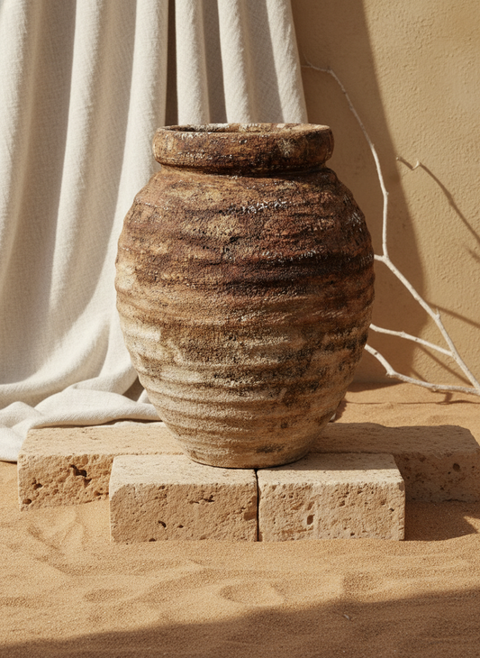 Vaso terracota artesanal RÚSTICO H feito à mão Portugal. Estilos cottage minimalista, rústico, mediterrânico, Japandi, estilo wabi-sabi e farmehouse. Decoração de interiores;  design biofílico;