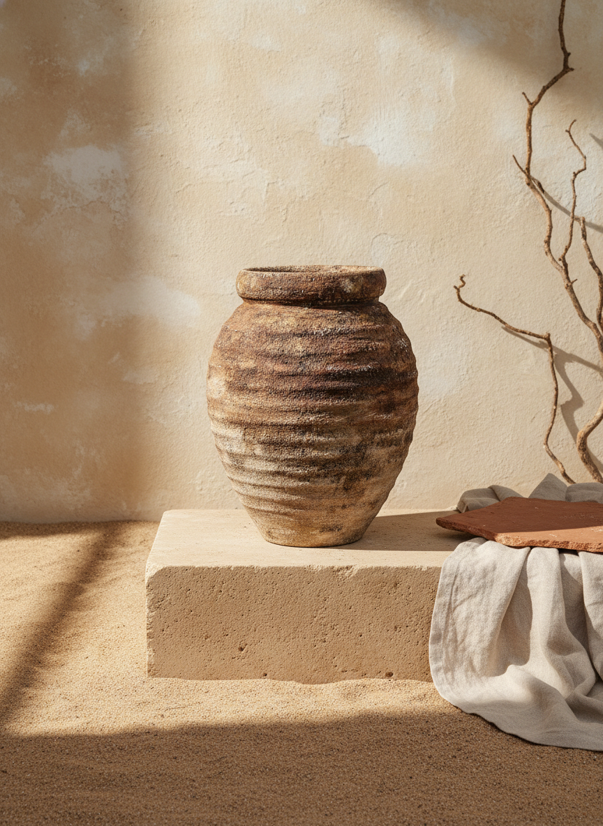Vaso terracota artesanal RÚSTICO H feito à mão Portugal. Estilos cottage minimalista, rústico, mediterrânico, Japandi, estilo wabi-sabi e farmehouse. Decoração de interiores;  design biofílico;