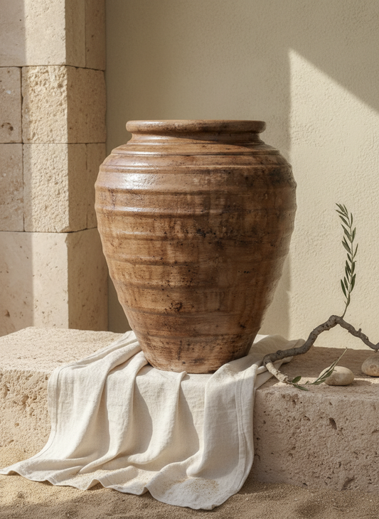 Vaso terracota artesanal RÚSTICO M feito à mão Portugal. Decoração de interiores;  design biofílico; Estilos cottagecore, rústico, mediterrânico, Japandi, estilo wabi-sabi e farmehouse. 