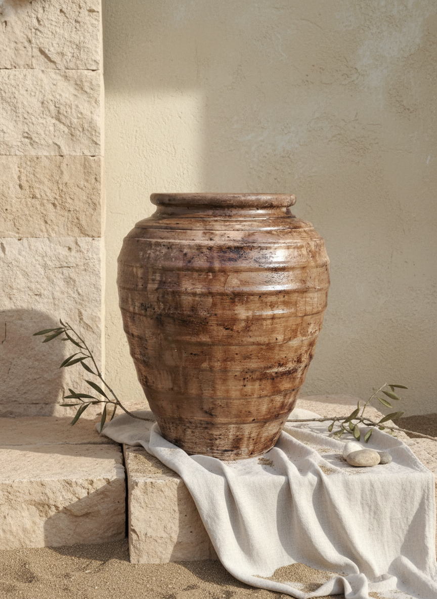Vaso terracota artesanal RÚSTICO M feito à mão Portugal. Decoração de interiores;  design biofílico; Estilos cottagecore, rústico, mediterrânico, Japandi, estilo wabi-sabi e farmehouse. 