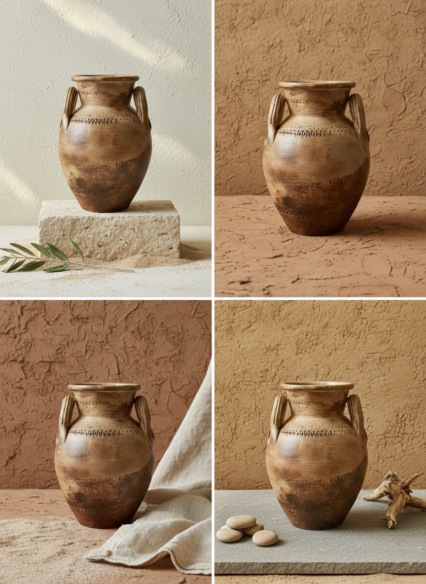 Vaso terracota artesanal RÚSTICO Poteh. Pote feito à mão em Portugal.  Decoração de interiores e exteriores; Estilos minimalista, rústico, mediterrânico, Japandi, estilo wabi-sabi e farmehouse.   Design biofílico;