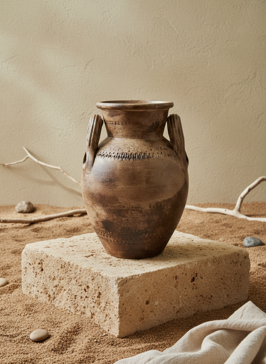 Vaso terracota artesanal RÚSTICO Poteh. Pote feito à mão em Portugal.  Decoração de interiores e exteriores; Estilos minimalista, rústico, mediterrânico, Japandi, estilo wabi-sabi e farmehouse.   Design biofílico;