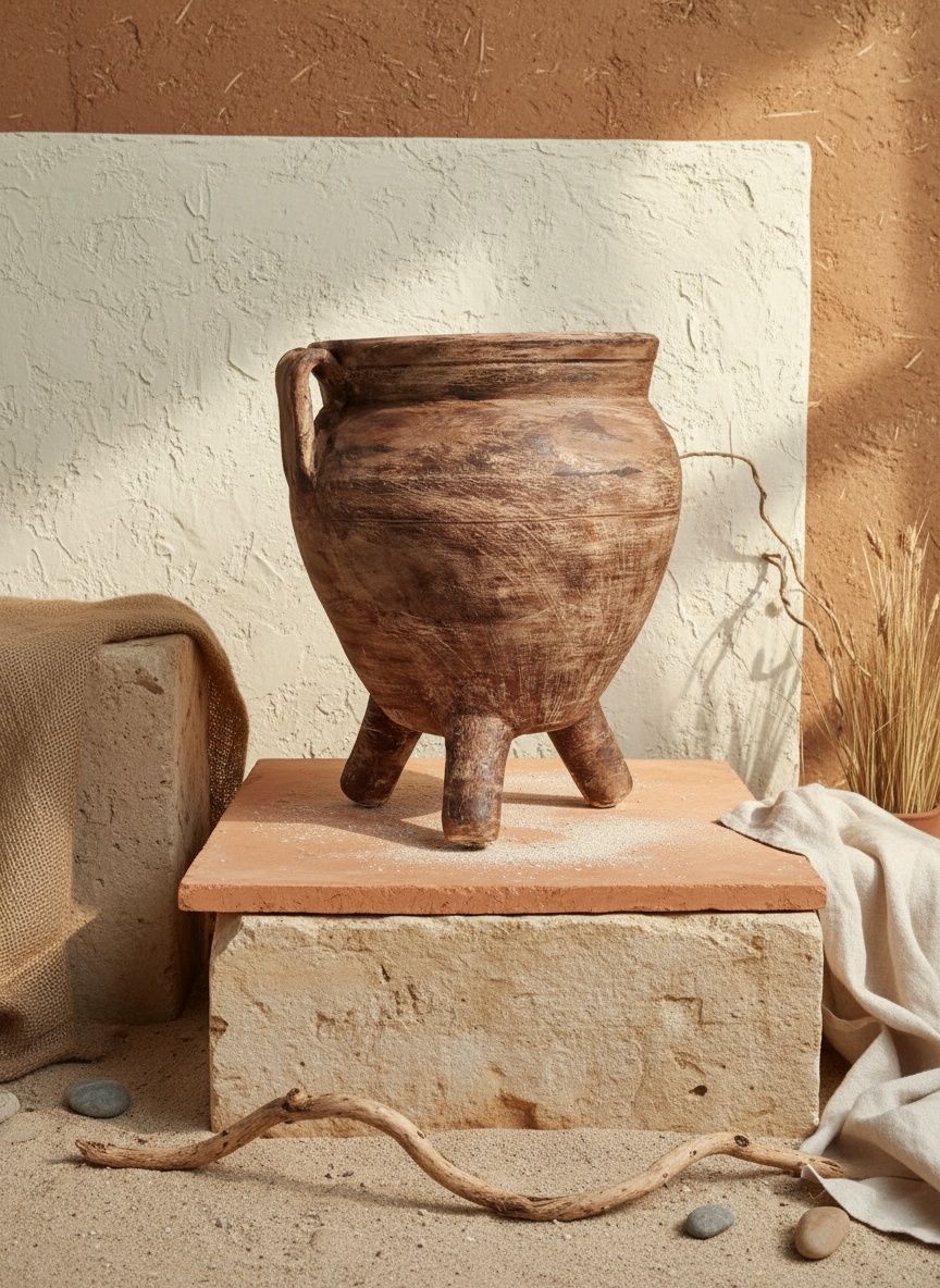 Vaso terracota artesanal RÚSTICO V. Vaso com 3 pernas, feito à mão Portugal.  Decoração de interiores e exteriores; Estilos minimalista, rústico, mediterrânico, Japandi, estilo wabi-sabi e farmehouse.   Design biofílico;