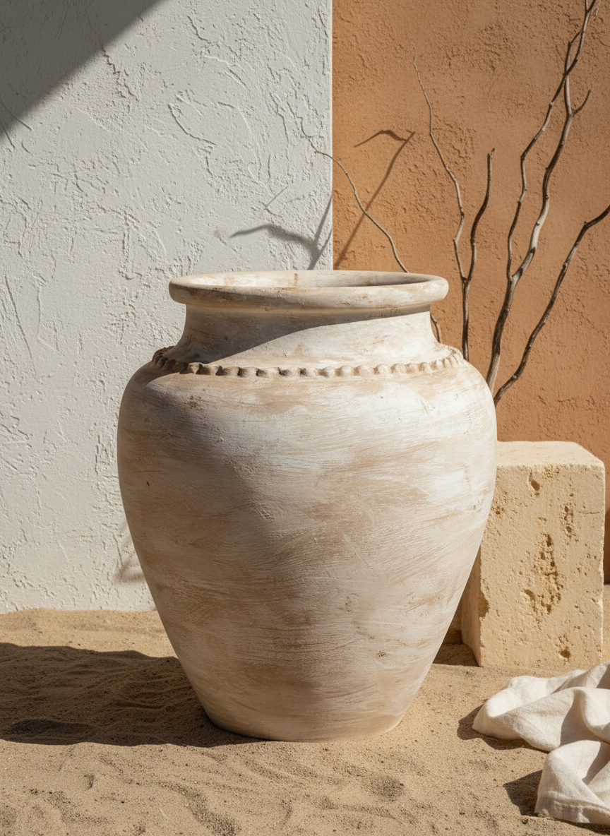 Vaso terracota artesanal RÚSTICO U feito à mão Portugal. Decoração de interiores e exteriores;  Desing biofílico; Estilos cottagecore, rústico, mediterrânico, Japandi,  wabi-sabi e farmehouse. 