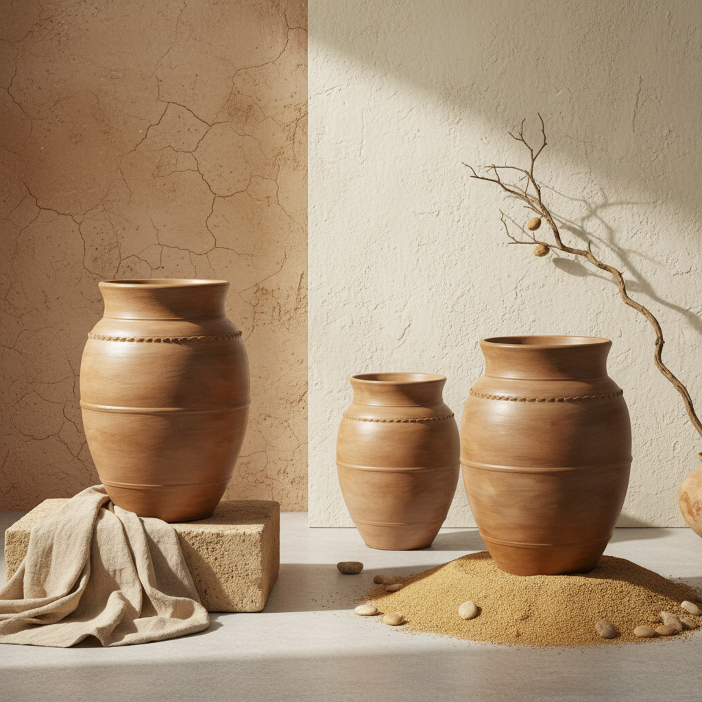 Vaso terracota artesanal RÚSTICO G feito à mão Portugal. Decoração minimalista, wabi-sabi, rústica, mediterrânico e farmehouse. Decoração e design de interiores; decoração e design biofílico;