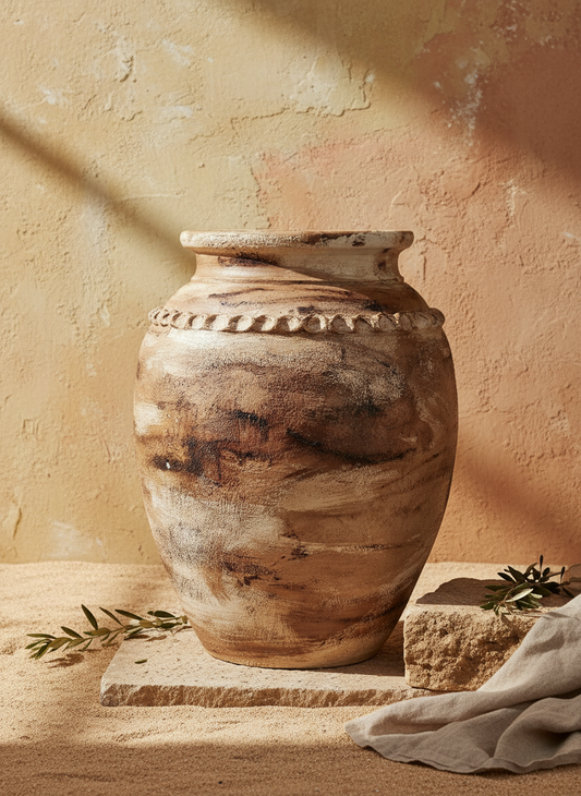 Vaso terracota artesanal RÚSTICO D feito à mão Portugal, estilo wabi-sabi, minimalista, rústico, mediterrânico, Japandi e farmehouse. Decoração de interiores;  design biofílico;