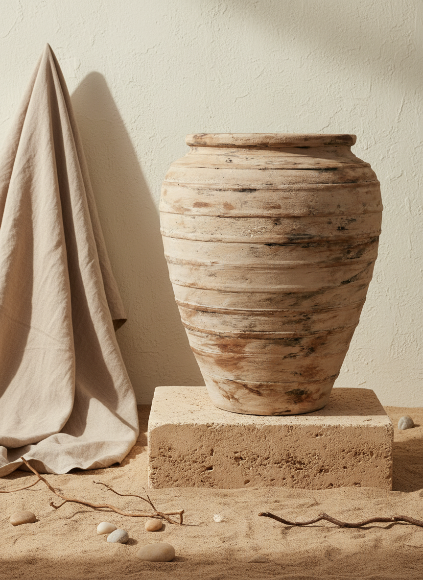 Vaso terracota artesanal Rústico J, feito   à mão em Portugal. Decoração rústica e cottagecore. Inspiração mediterrânica e farmhouse. Decoração de interiores; Design biofílico; Decoração sustentável