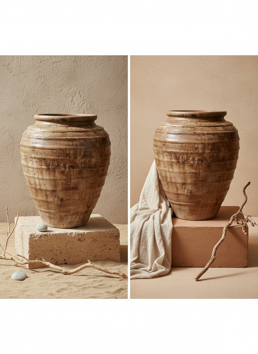 Vaso terracota artesanal RÚSTICO M feito à mão Portugal. Decoração de interiores;  design biofílico; Estilos cottagecore, rústico, mediterrânico, Japandi, estilo wabi-sabi e farmehouse. 