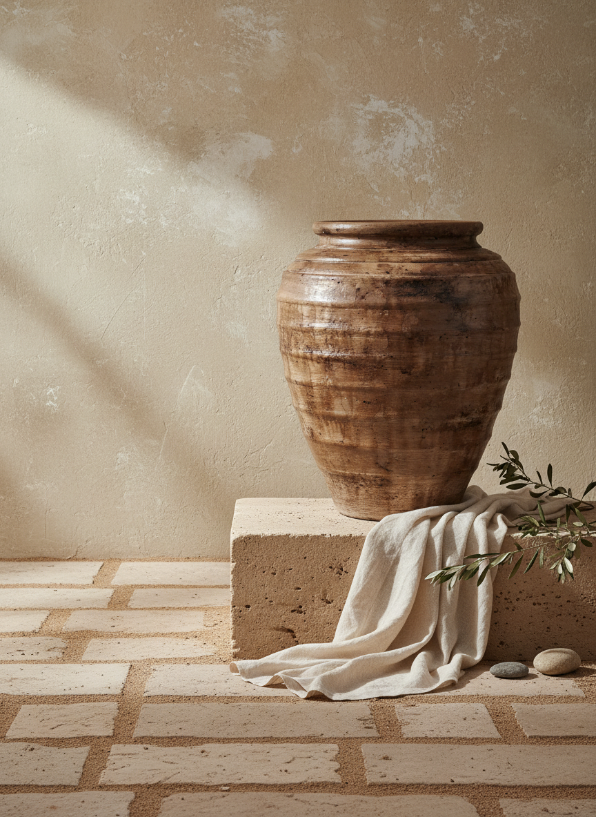 Vaso terracota artesanal RÚSTICO M feito à mão Portugal. Decoração de interiores;  design biofílico; Estilos cottagecore, rústico, mediterrânico, Japandi, estilo wabi-sabi e farmehouse. 