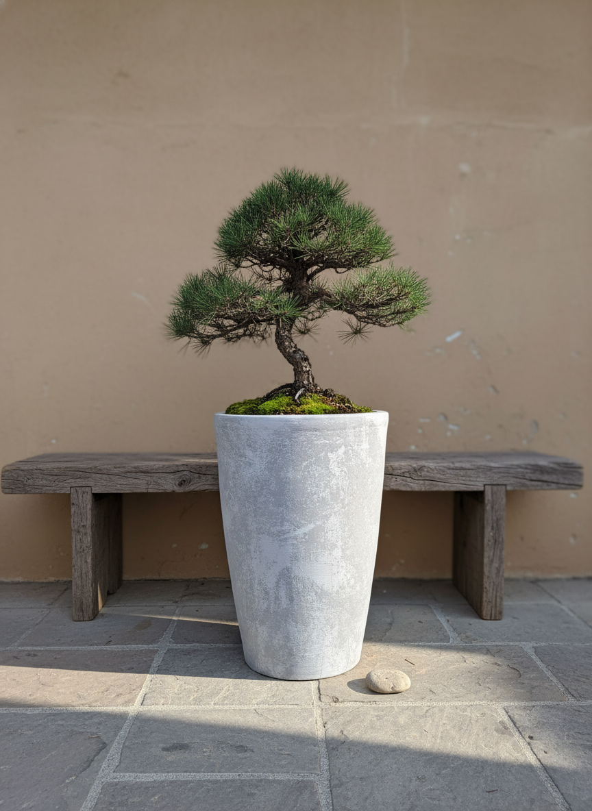 Vaso terracota artesanal Zahura A, feito à mão Portugal. Design natural e decoração sustentável. Perfeito nos estilos Japandi, minimalista, rústico, farmhouse e moderno e wabi-sabi. Decoração de interiores; design biofílico;