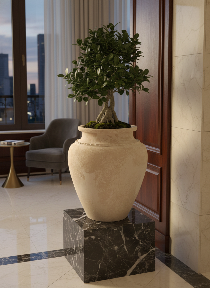 Vaso terracota artesanal Kora D feito à mão Portugal. Decoração e design biofílico; Decoração estilos wabi-sabi, minimalista, rústico, mediterrânico, farmehouse, cottage. Design de interiores; 