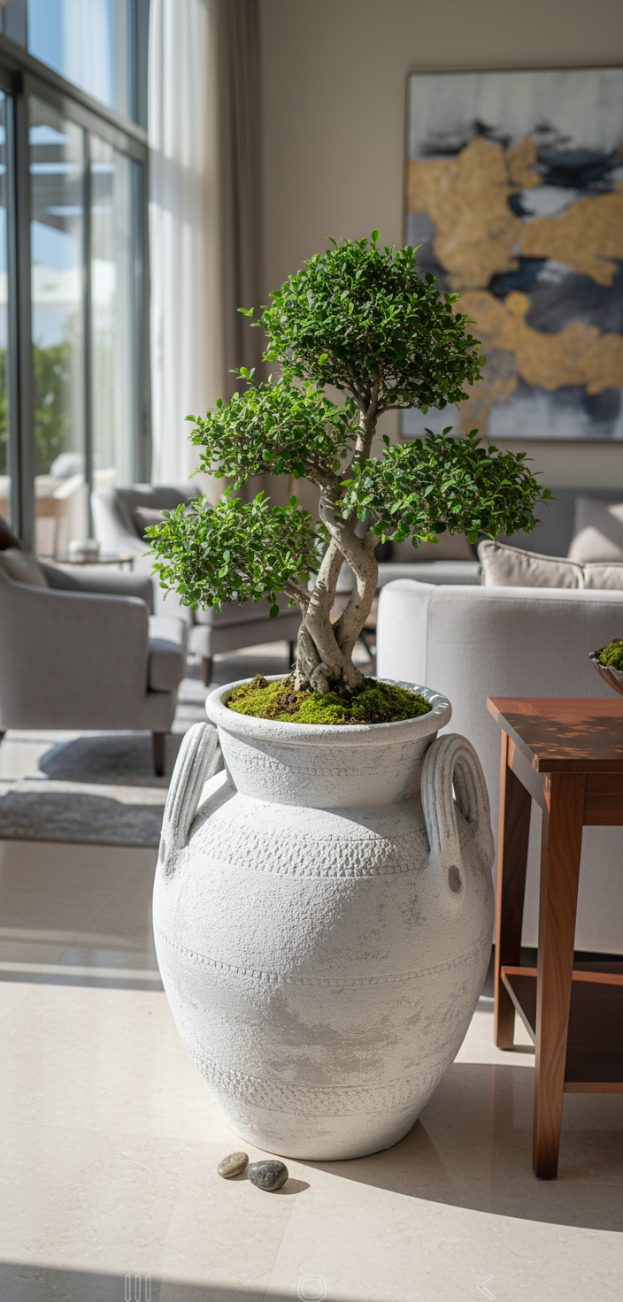 Vaso terracota artesanal Poteh C feito à mão Portugal. Decoração natural e sustentável nos estilos Japandi, minimalista, rústico, farmhouse e moderno e wabi-sabi. Design de interiores; design biofílico;