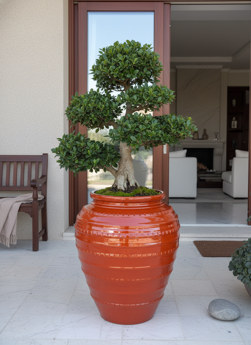 Vaso terracota artesanal handmade em Portugal, decoração moderna, Japandi, minimalista, rústico, mediterrânico, farmhouse, cottagecore. Decoração e design de interiores; decoração e design biofílico;