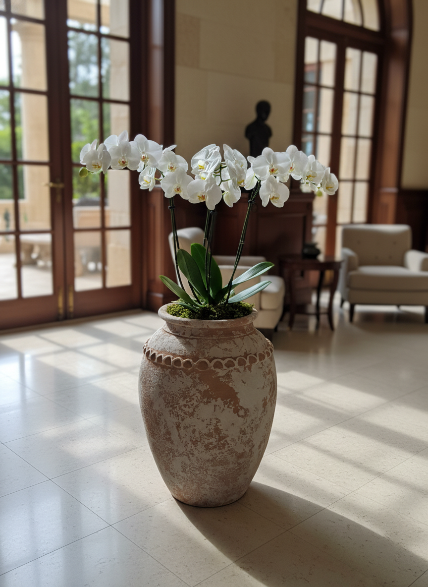 Vaso terracota artesanal Tamar B feito à mão Portugal, estilo wabi-sabi, minimalista, rústico, mediterrânico, Japandi e farmehouse. Decoração de interiores;  design biofílico;