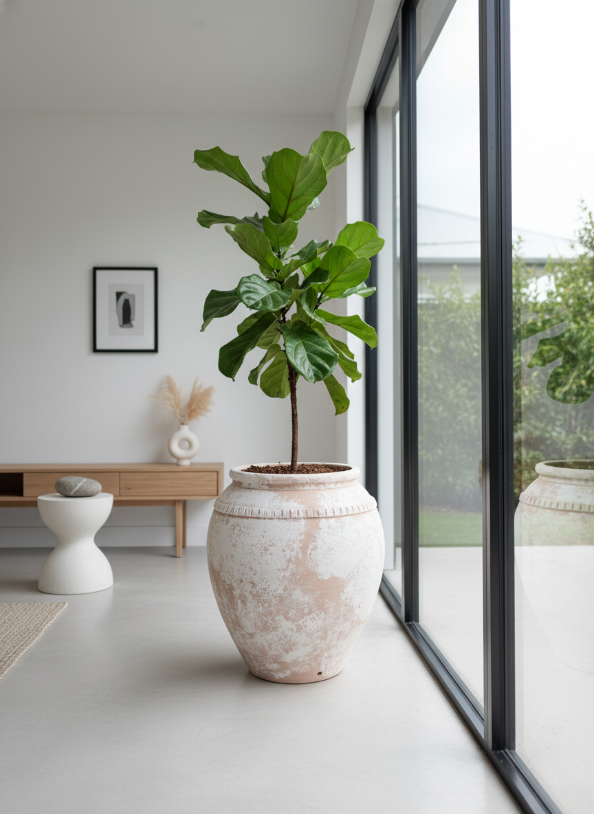 Vaso terracota artesanal Luma B feito à mão em Portugal, decoração wabi-sabi, minimalista, rústica, mediterrânica, cottagecore e farmhouse . Decoração e design de interiores; decoração e design biofílico;