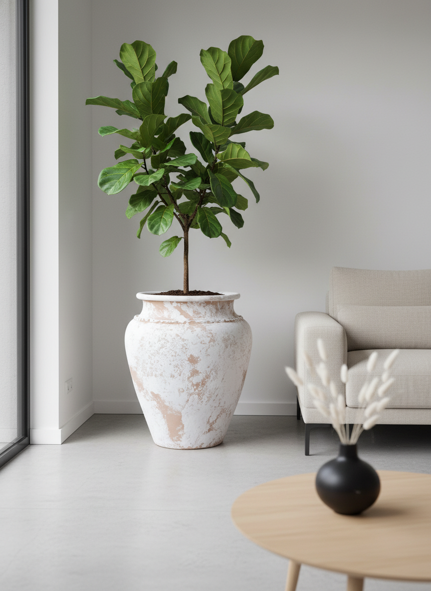 Vaso terracota artesanal Kora C feito à mão Portugal, decoração wabi-sabi, minimalista, rústico, mediterrânico, e outras. Decoração e design de interiores; decoração e design biofílico;