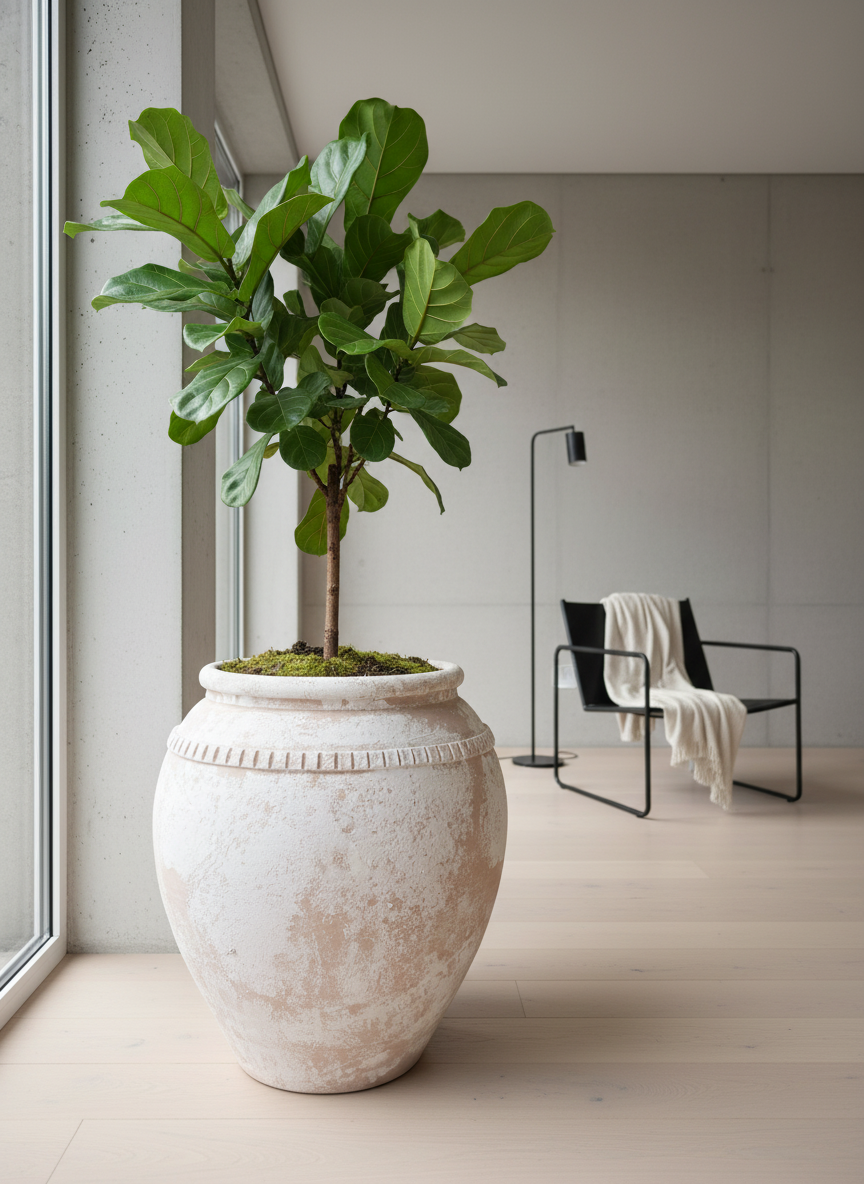 Vaso terracota artesanal Luma B feito à mão em Portugal, decoração wabi-sabi, minimalista, rústica, mediterrânica, cottagecore e farmhouse . Decoração e design de interiores; decoração e design biofílico;