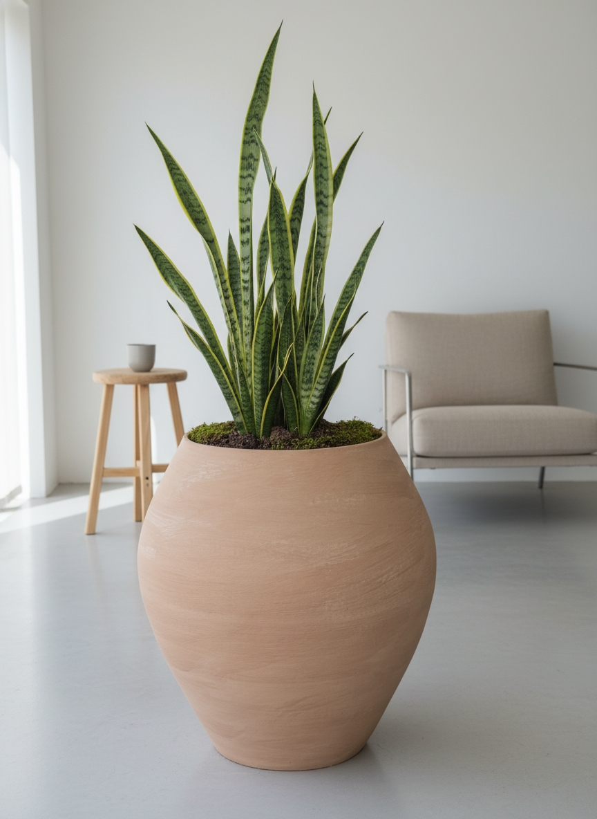 Vaso terracota artesanal EXC. com Tampa, feito à mão Portugal. Design natural e sustentável nos estilos Japandi, minimalista, rústico, farmhouse e moderno e wabi-sabi. Decoração de interiores; design biofílico;