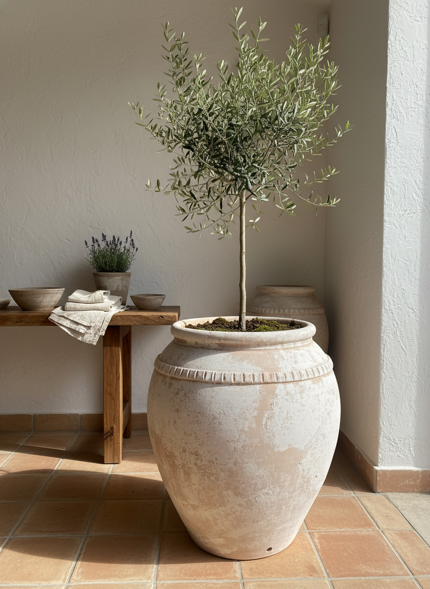 Vaso terracota artesanal  EXC 5, feito à mão Portugal, decoração wabi-sabi, farmhouse, Japandi, minimalista, mediterrânica, cottagecore e moderno. Decoração sustentável e design de interiores; design biofílico;