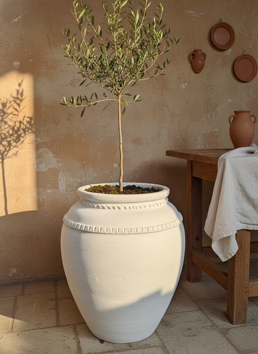 Vaso terracota artesanal Luma C feito à mão Portugal, decoração wabi-sabi, minimalista, rústico, mediterrânico, Japandi e farmehouse. Decoração e design de interiores; decoração e design biofílico;