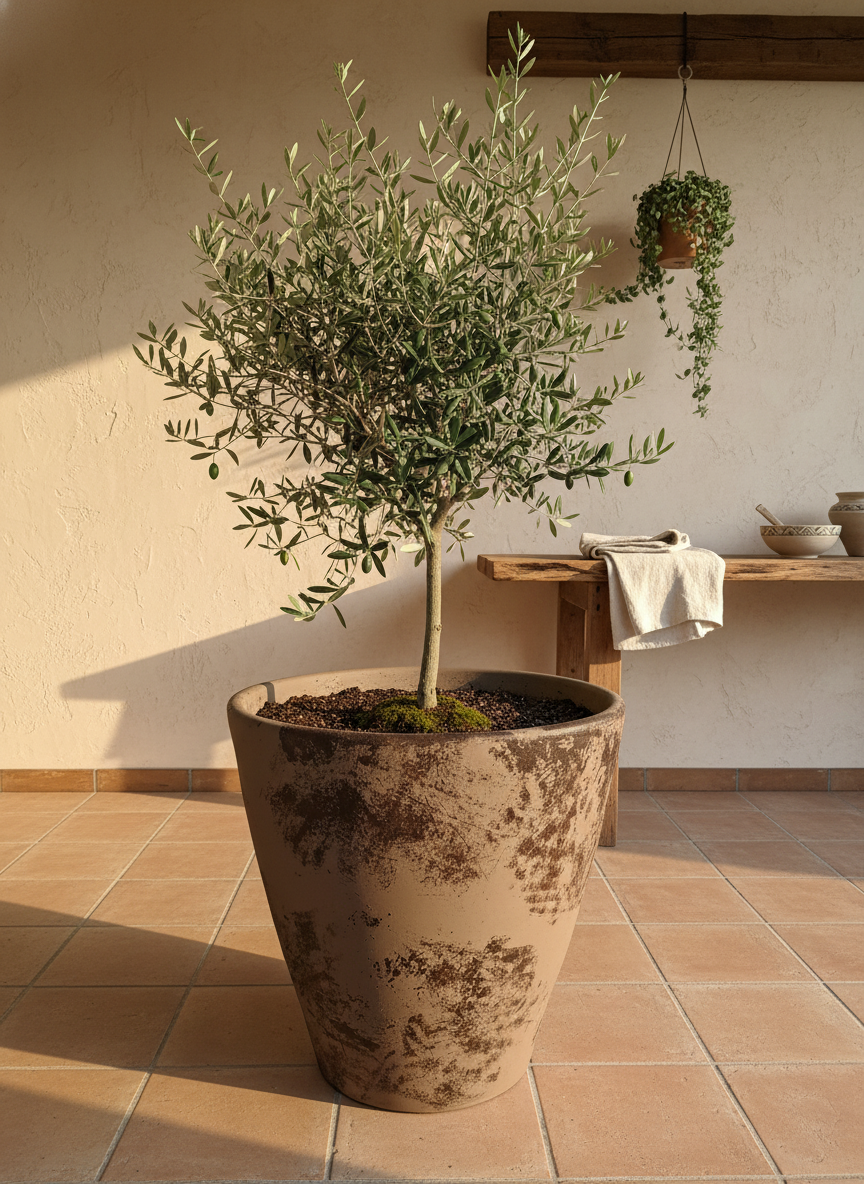 Vaso terracota artesanal Nura B feito à mão Portugal, decoração Japandi, minimalista, rústico, farmhouse e moderno. Decoração e design de interiores; decoração e design biofílico;