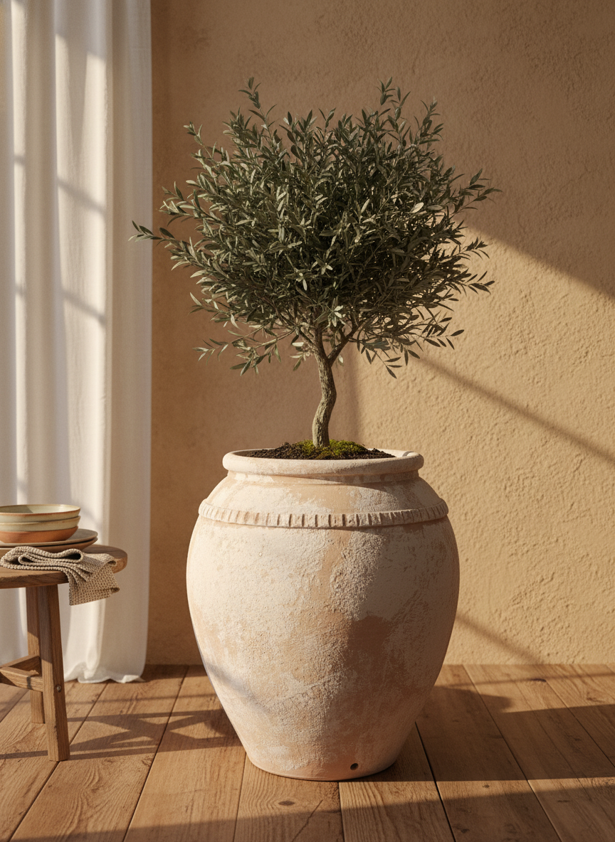 Vaso terracota artesanal Luma B feito à mão em Portugal, decoração wabi-sabi, minimalista, rústica, mediterrânica, cottagecore e farmhouse . Decoração e design de interiores; decoração e design biofílico;