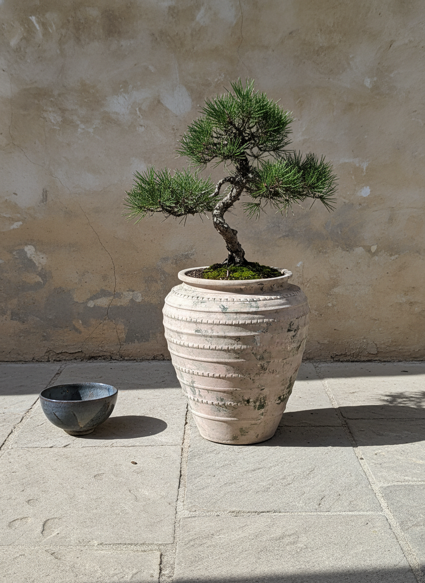 Vaso terracota artesanal feito à mão em Portugal, decoração Japandi, minimalista, rústico, mediterrânico, farmhouse, modern decor. Decoração e design de interiores; decoração e design biofílico;