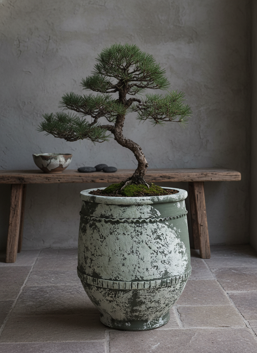 Vaso terracota artesanal Alba C feito à mão Portugal, decoração farmhouse, Japandi, minimalista, mediterrânica, cottagecore e moderno. Decoração e design de interiores; decoração e design biofílico;