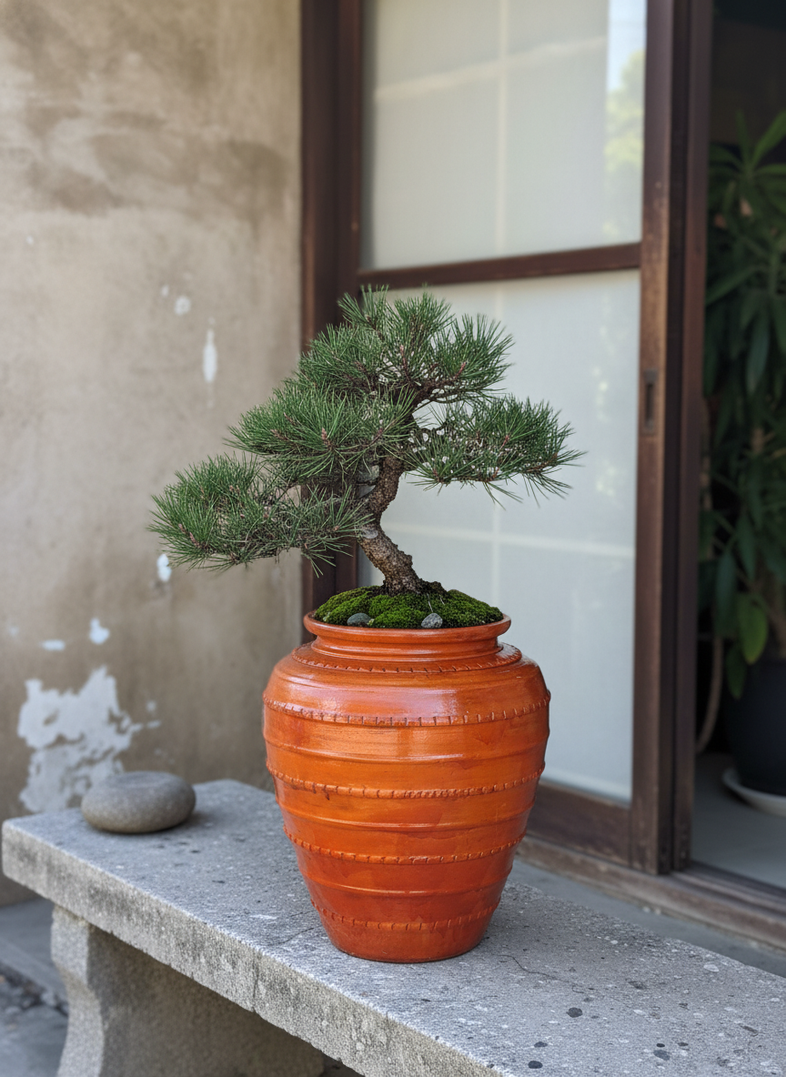 Vaso terracota artesanal  Safi G handmade em Portugal. Decoração sustentável nos estilos wabi-sabi, farmhouse, Japandi, minimalista, mediterrânica, cottagecore e moderno.  Design de interiores; design biofílico;